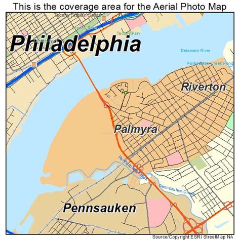 Aerial Photography Map of Palmyra, NJ New Jersey