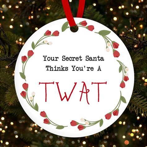 Funny Rude Swearing Secret Santa Christmas Tree Ornament Bauble Decoration - Etsy