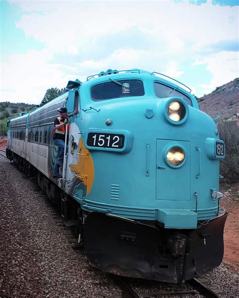 A View of the Verde Canyon Railroad Train Locomotive, Clarkdale ...