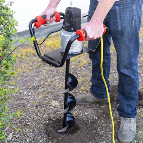 XtremepowerUS 1500W Electric Post Hole Digger Soil Digging Fence Post Plant With 6" Digging ...