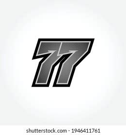 Number Vector Sports Racing Number 77 Stock Vector (Royalty Free) 2221748283 | Shutterstock