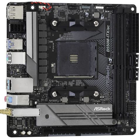 ASRock B550M-ITX/ac, Mainboard schwarz/grau