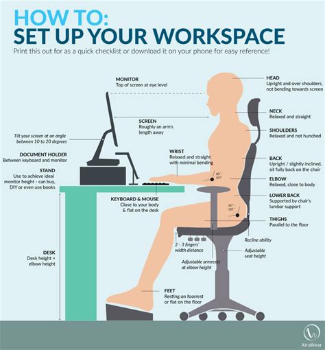 Ergonomic Workstation Diagram