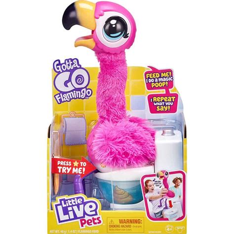 Little Live Pets Gotta Go Flamingo | Interactive Plush Toy That Eats, Sings, Wiggles, Poops and ...