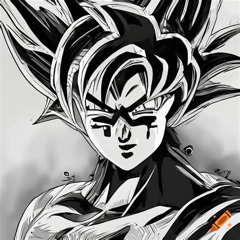 Son goku ultra instinct sketch on Craiyon