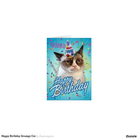 Happy Birthday Grumpy Cat Greeting Cards | Zazzle