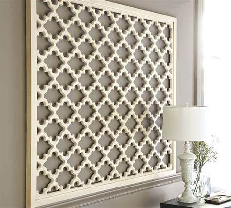 Lattice Panel Wall Art | White wood wall decor, Lattice wall, Wood panel wall decor