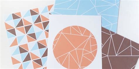 Free Modern Geometric Art Prints | Remodelaholic