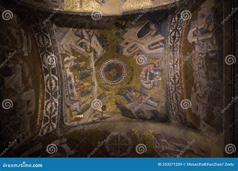 Chora Church mosaics editorial stock image. Image of landmark - 253271259