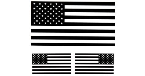 Black White US Flag Stickers | US Flag Stickers - TheCheapPlace