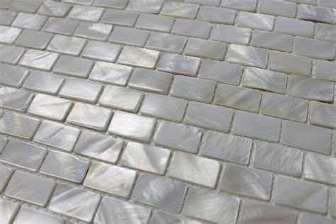 Mother of Pearl Oyster White Small Subway Mosaic Tiles – Rocky Point Tile - Online Tile Store