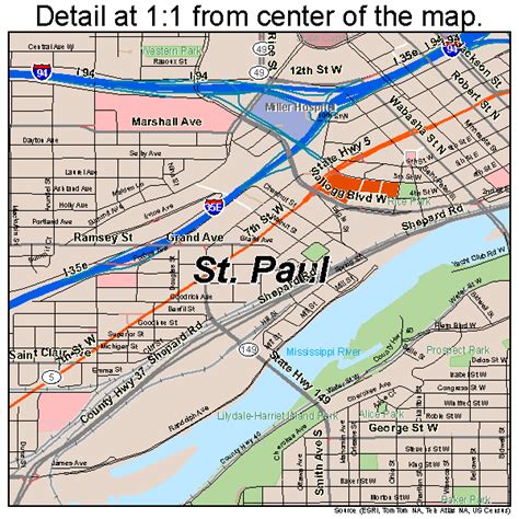 St. Paul Minnesota Street Map 2758000