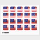 American flag square sticker | Zazzle