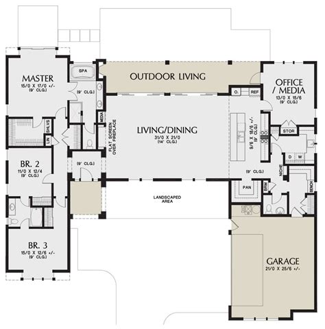 House Plan 2559-00868 - Contemporary Plan: 2,639 Square Feet, 3 Bedrooms, 2.5 Bathrooms ...