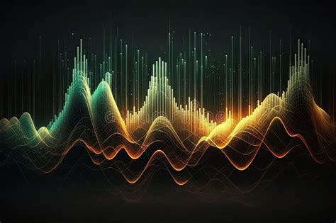 Audio Sound Wave Spectrum Abstract Oscillation Graph Futuristic ...