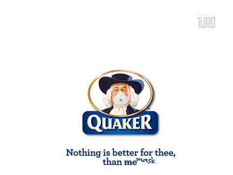 Quaker logo on corona mask usage awarness by Mohammed Turq on Dribbble