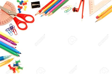 School Supplies Background Clip Art