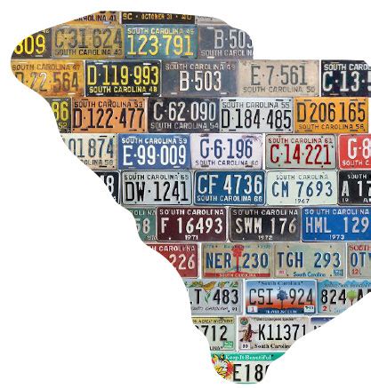 License plates throughout history in South Carolina