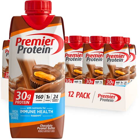 Premier Protein Shake, Chocolate Peanut Butter, 30g Protein, 11 fl oz ...