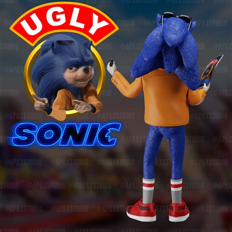 Free STL file Ugly Sonic 🎬・3D printer design to download・Cults