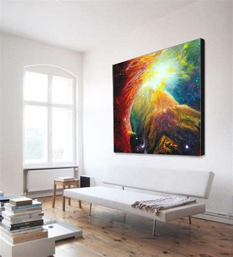 Orion Nebula Painting Science Wall Art Geek Decor Geek Gift Nerd Art Orion Constellation ...