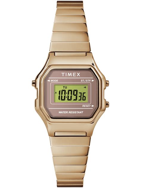 Timex Women's Classic Digital Mini Rose Gold-Tone Stainless Steel Expansion Band Watch - Walmart.com