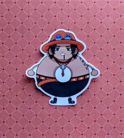 Ace Donut Sticker, One Piece Straw Hat Pirates | Vinyl sticker ...