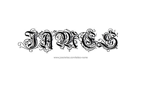 James Name Tattoo Designs