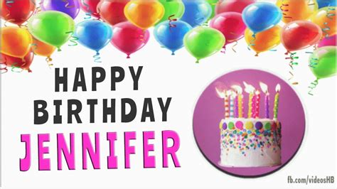 Happy Birthday JENNIFER - YouTube