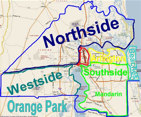 Map Of Jacksonville Florida Neighborhoods