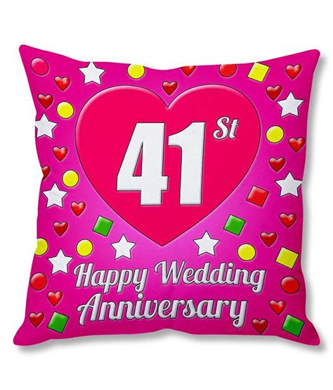 Photogiftsindia 41st Wedding Anniversary Cushion Cover: Buy Online at Best Price | Snapdeal