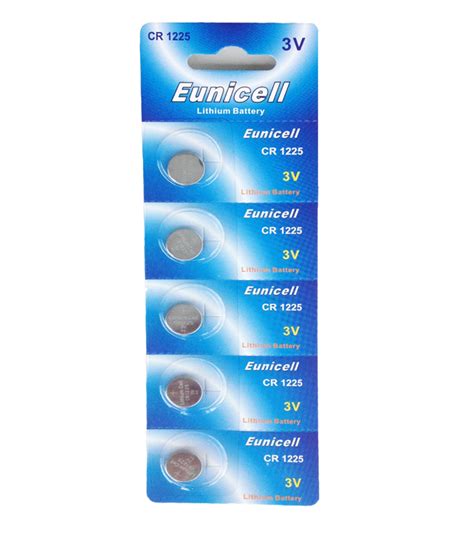 5 x Eunicell CR1225 3V Lithium Batteries - Discountbattery