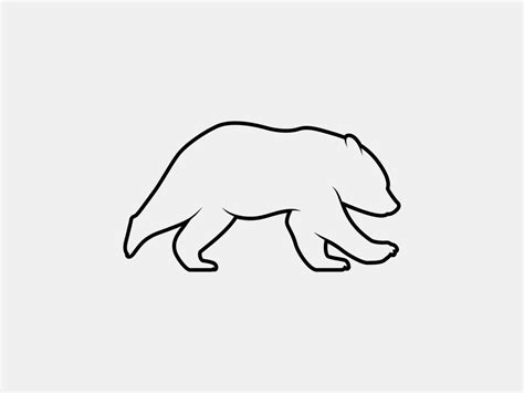 bear outline vector silhouette 11139373 Vector Art at Vecteezy