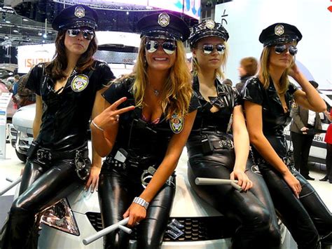 Latex squad | 2011 : charming police women on the autosalon … | Flickr