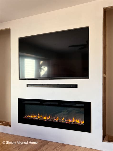 Diy Electric Fireplace Built In How To Frame And Install The Simply Aligned Home