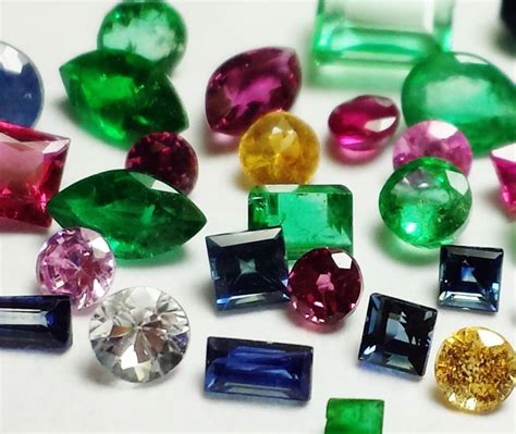 Ruby Sapphire Emerald Faceted Random Mix (2 ctw) - Gold Crown Jewelry