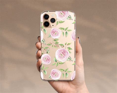 Floral Iphone 8 Plus Clear Case Pink Flowers Iphone 7 Plus - Etsy