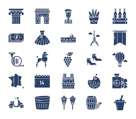 Premium Vector | France country and culture icon set