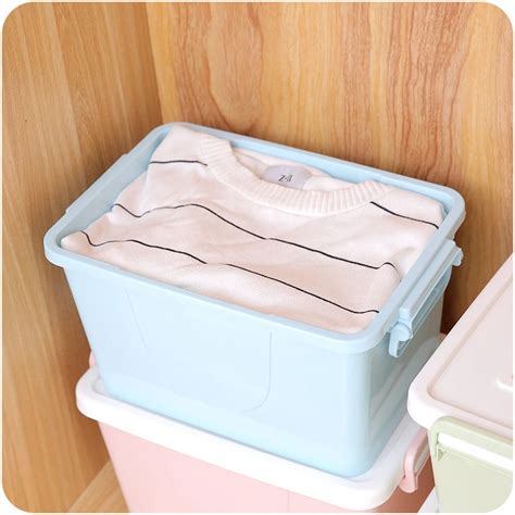 Nordic Shuangkou clothes storage box A873 plastic cover clothing box ...