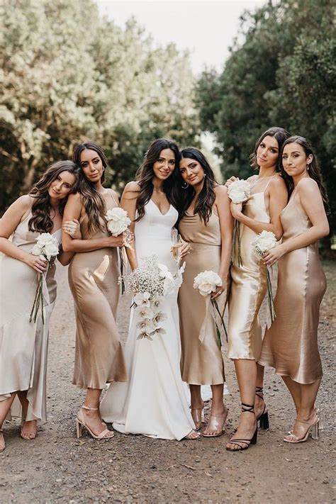 Top color of 2020: Champagne 🥂 Gold | Champagne bridesmaid dresses ...