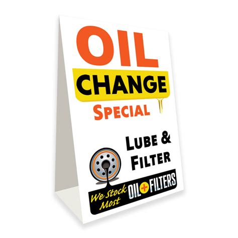 Oil Change Special Economy A-Frame Sign 2 Feet Wide by 3 Feet Tall