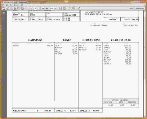 Payroll Pay Stub Template | HQ Printable Documents