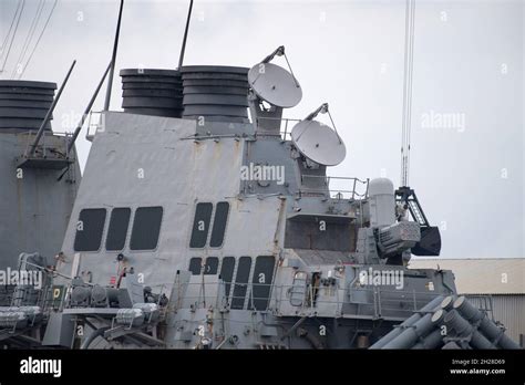 US Navy Arleigh Burke-class destroyer USS Arleigh Burke DDG-51 in port of Gdynia, Poland ...