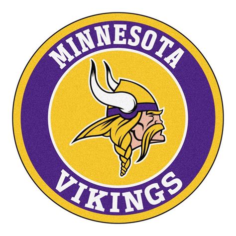 FANMATS NFL Minnesota Vikings Purple 2 ft. 3 in. x 2 ft. 3 in. Round Accent Rug-17965 - The Home ...