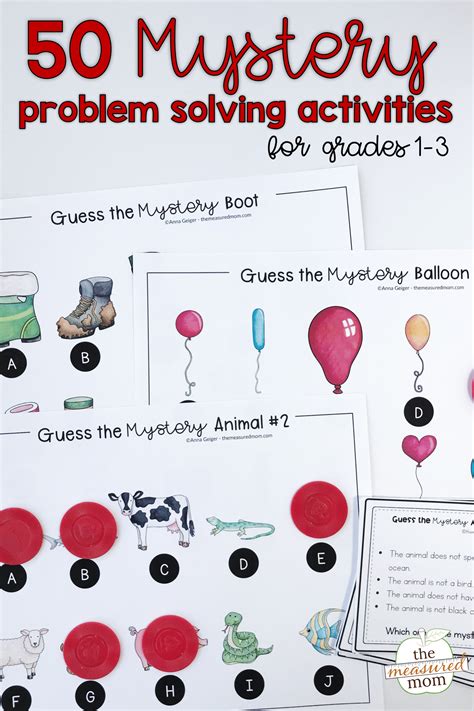 Mystery problem solving activities - The Measured Mom