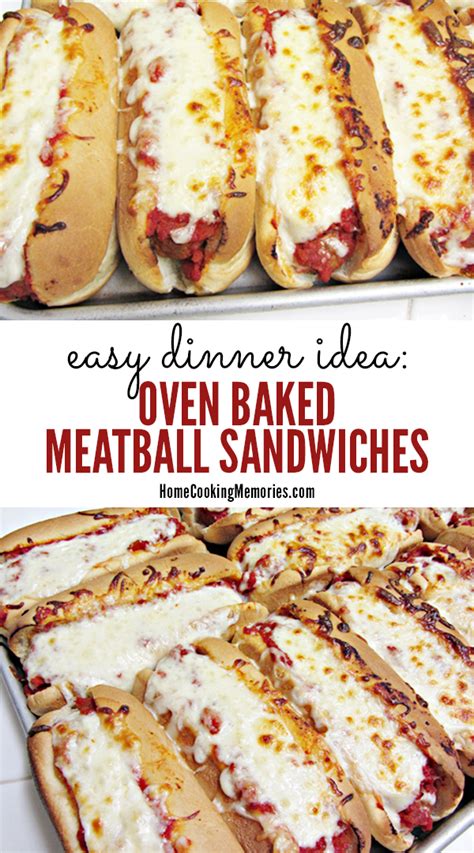 Easy Dinner Idea: Oven Baked Meatball Sandwiches Recipe