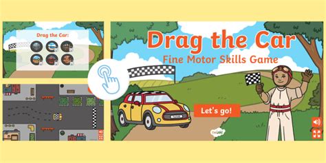 Drag the Car Fine Motor Skills Game