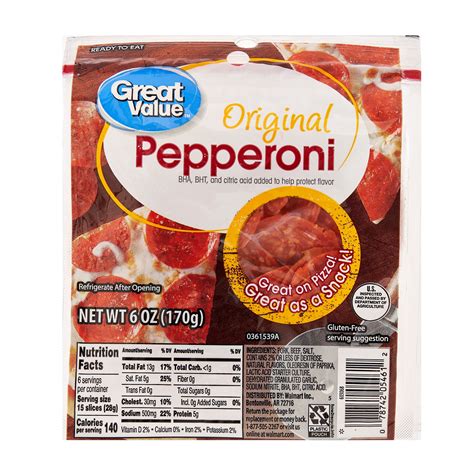 Great Value Original Pepperoni Slices