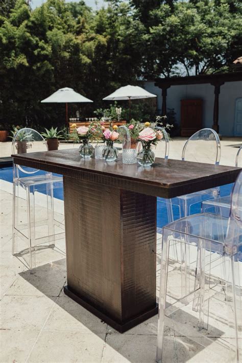 Tall cocktail table | Outdoor furniture sets, Guatemala wedding ...