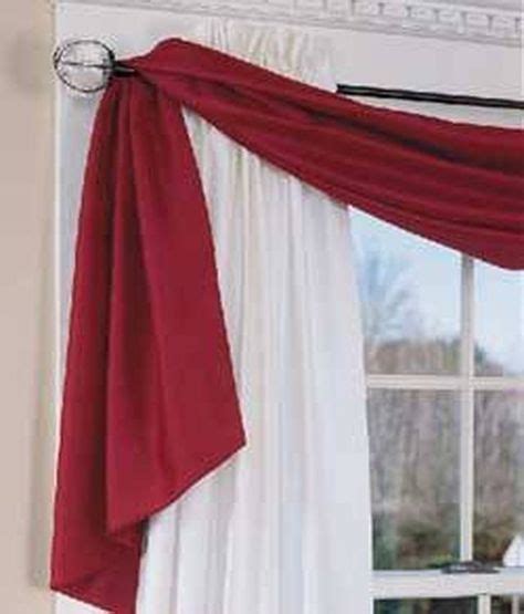 Ways to Hang Scarf Valances | Scarf curtains, Window scarf, Window drapes